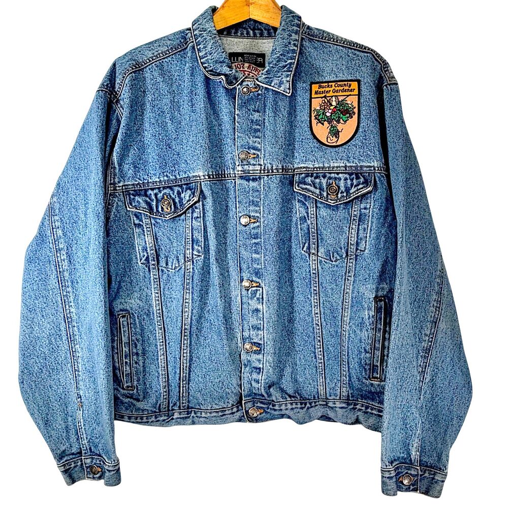 Vintage Philadelphia Folk Festival Master Gardener Denim Jacket